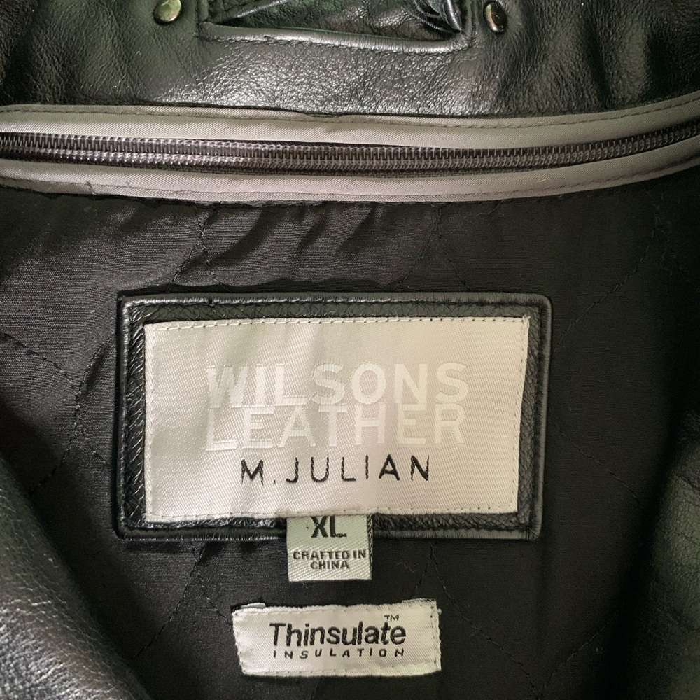 Wilson leather XL mid length jacket.